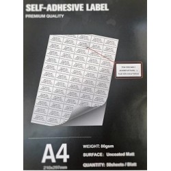 210x148cm 50Sheet Matt-Self adhesive A4/80g (2 labels/Sheet)