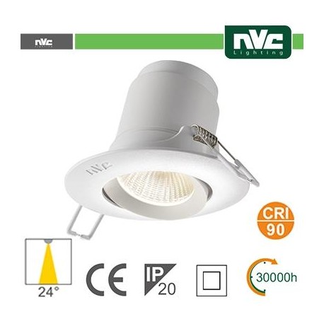 Spotlight LED IP20 9W 3000K 700LM 24º Φ118/Φ95