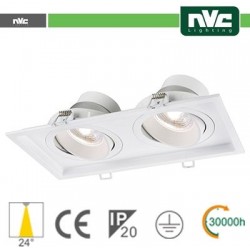 Incasso Multi lampada - 18w (2x9w) 4000k 1440lm 24°