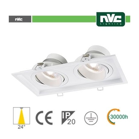 Incasso Multi lampada - 18w (2x9w) 4000k 1440lm 24°