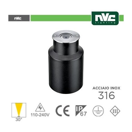 Segna Passo LED IP67 - 3000K 2.5W 65LM 30° Φ65 24V