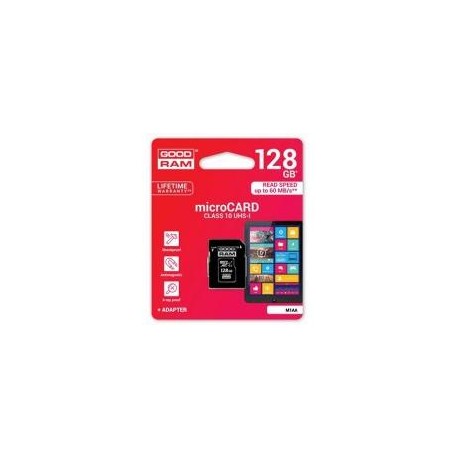 microSD 128GB CARD class 10 UHS I + adapter - retail blister