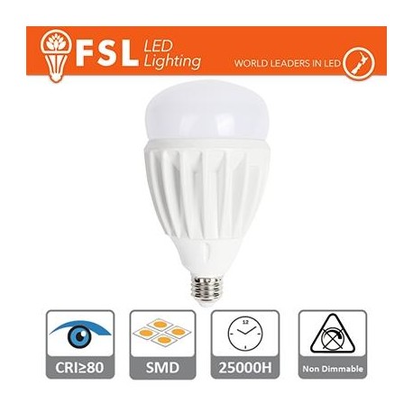 A140H - 55W 4000K 4100LM 140º 140x242mm CRI80 E40 25.000H