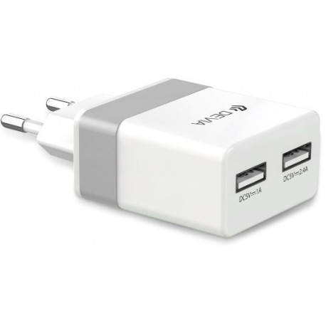 Carica 220V USB Doppia Uscita 2.4 - 1.0 Amper Rockwall 2