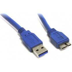 Cavo USB 3.0 1m A-Male to Micro B-Male (Blue)