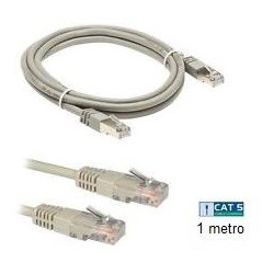 Cavo Cat5 ethernet 1m grigio RJ45/RJ45