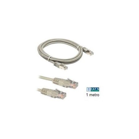 Cavo Cat5 ethernet 1m grigio RJ45/RJ45