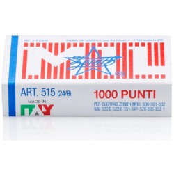 Punti metallici ZENITH 515/8 mis.24/8 - 10 scatole da 1000pz