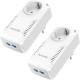 Powerline 2 LAN port Gigabit plug pass-through - 2 units