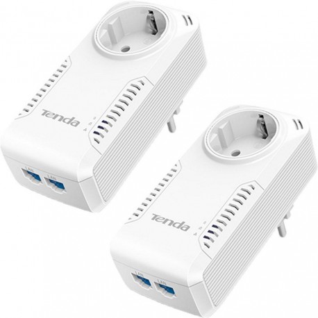 Powerline 2 LAN port Gigabit plug pass-through - 2 units
