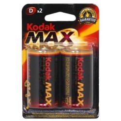 2 pile Kodak KD-2 torcia 1,5 volt alkaline LR20 - blister