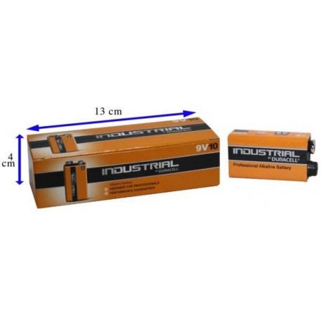 10x9v BATT. PROC MN1604 TRANS DURACELL INDUSTRIAL