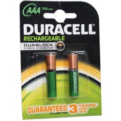 Ministilo AAA ricaricabili 2x 750mAh 1,2v HR03 Duracell