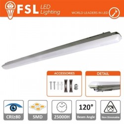 Plafoniera Stagna 48W - 4000K 4100LM 120º 1480x85x66mm IP65