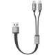 Cavo Magnetico 2 in 1 iOS & Android 20cm Grigio