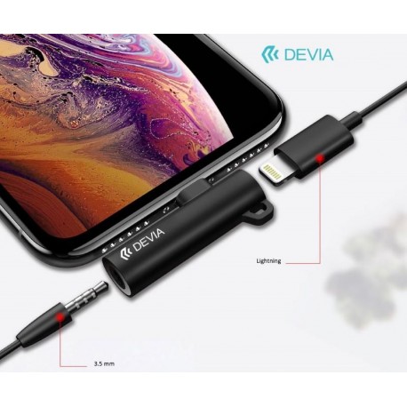 Adattatore Audio Jack 3.5 a Lightning apple + Carica Nero