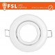 Portafaretto orientabile Colore Bianco 90*25/Φ70 - GU10 MR16