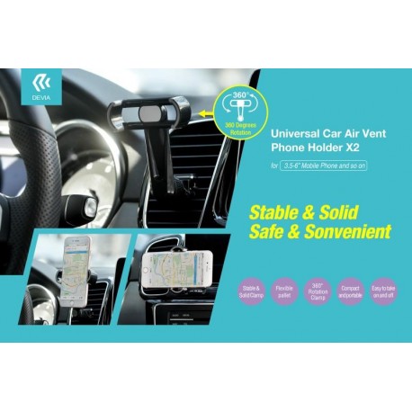 X2 Supporto Smartphone da Auto con Gancio Bocchetta Aria