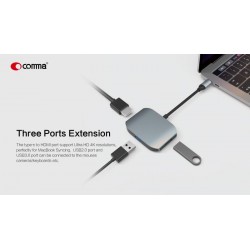 Adattatore da Type-C ad HDMI Ultra HD 4K e Usb 3.0