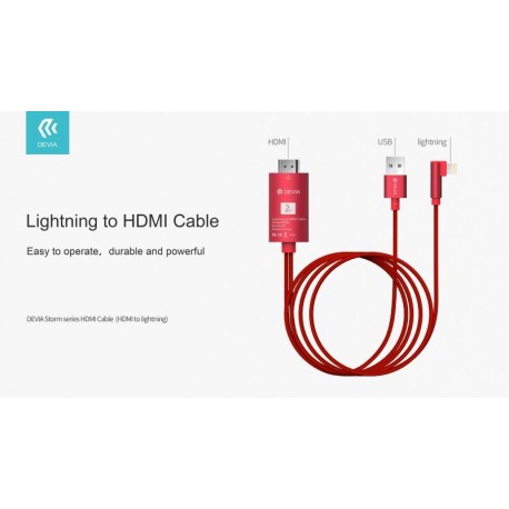 Cavo Adattatore Serie Storm da HDMI a Lightning Rosso