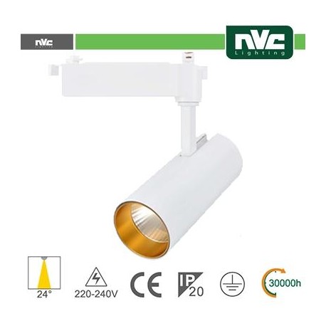 Proiettore a Binario - 35W 3000K 2500LM 36° CRI +90 BIANCO