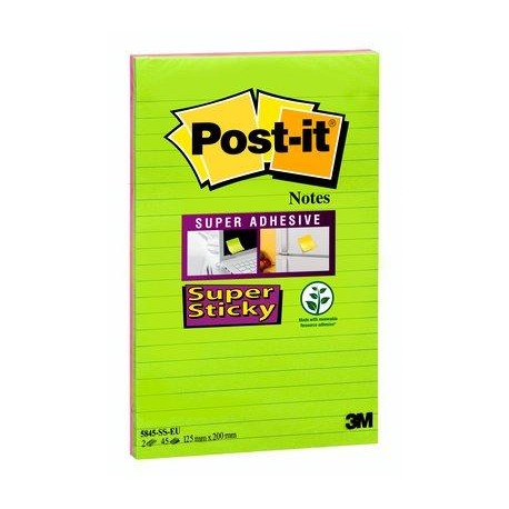 Post-it® Super Sticky Notes ULTRA 2 blocchetti 125 x 200 mm