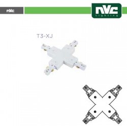 Connettore Forma  X  Binario T3 - Colore Bianco