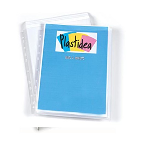 Buste in Plastica a soffietto PLASTIDEA Liscia 3 cm A4 10 pz