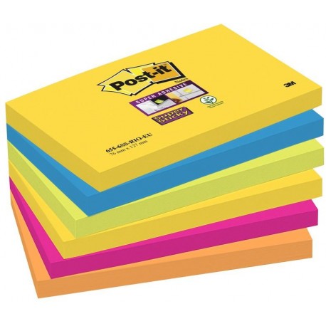 Foglietti Post-it® Super Sticky Rio De Janeiro 76x127 - 6 pz