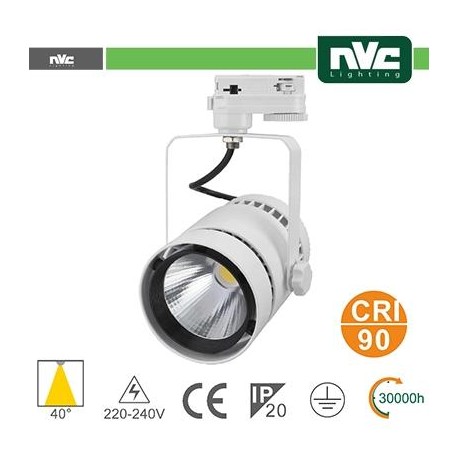 Proiettore a Binario - 50W 4000K 3000LM 40° CRI +90 BIANCO