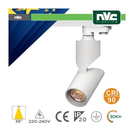 Proiettore a Binario EUROTRACK - 25W 4000K 2250LM 36° CRI+90