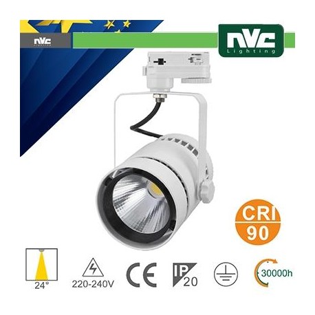 Proiettore a Binario EUROTRACK - 35W 4000K 2100LM 24° CRI+90