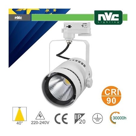 Proiettore a Binario EUROTRACK - 50W 4000K 3000LM 40° CRI+90