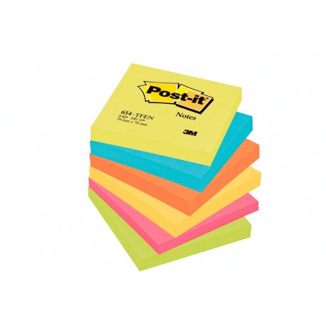 Foglietti Post-it® colori ENERGY- 6 blocchetti 76 mm x 76 mm