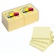 12 x Foglietti MEMOIDEA 75x75 mm. giallo pastello