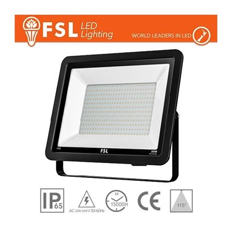 Proiettore per esterni 200W - 6500K 16000LM 115° IP65