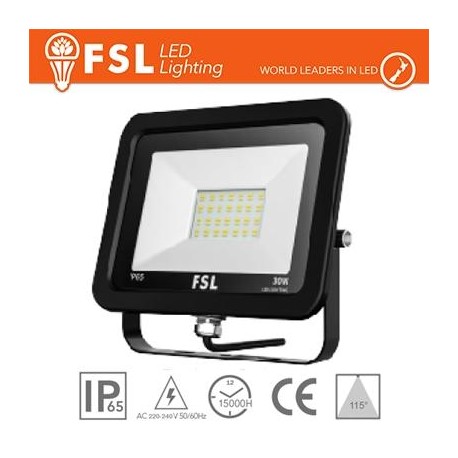 Proiettore per esterni 30W - 4000K 2400LM 115° IP65