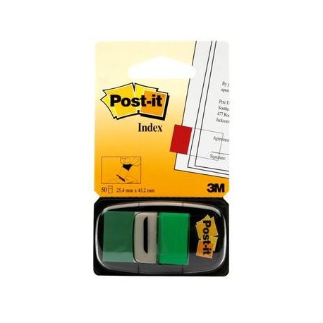 Post-it® Index Medium Verde - dispenser da 50 segnapagina