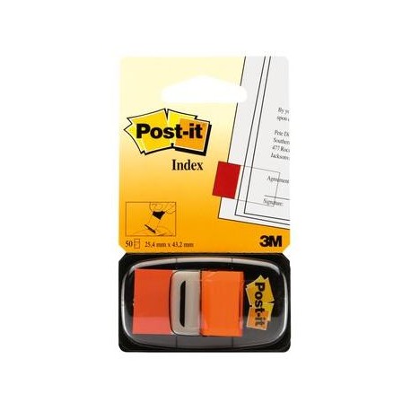 Post-it® Index Medium Arancio - dispenser da 50 segnapagina