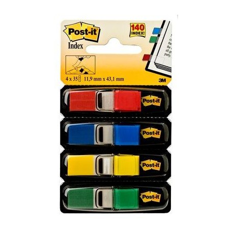 Post-it® Index Mini - Dispenser 4 colori classici assorti