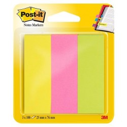 Post-it® Notes Markers colori neon assortiti 3 blocchetti