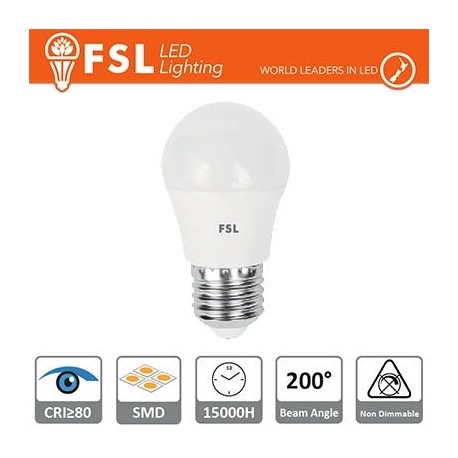 G45 - 5,5W 4000K 470LM 180º 45X83mm CRI80 E27 15.000H