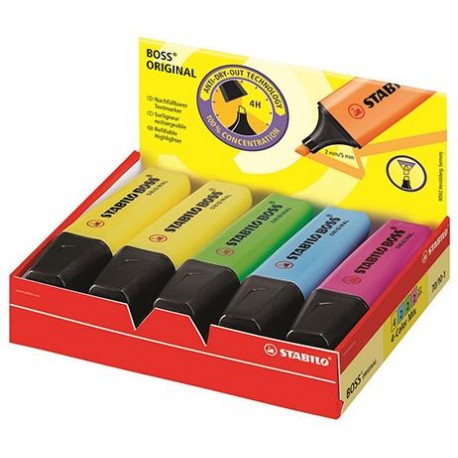 STABILO BOSS Original 4 colori assortiti Scatola 10pz
