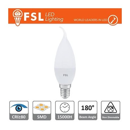 BT38 - 5,5W 3000K 460LM 180º 38X126mm CRI80 E14 15.000H