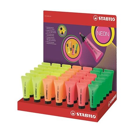 STABILO NEON Espositore colori assortiti 42pz