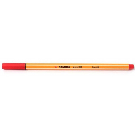 STABILO point 88 - fineliner 0,4 mm ROSSO 10pz