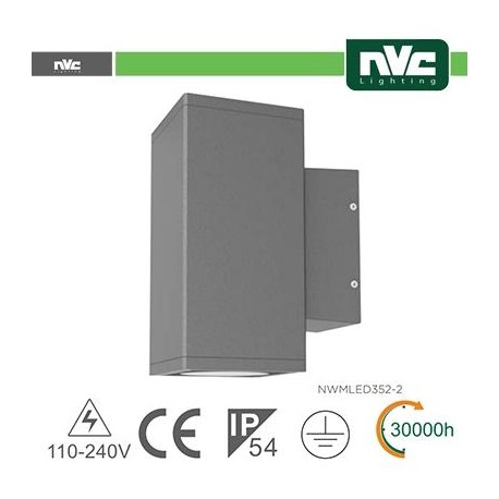 Applique 2 lati Output IP54 - 16W 1280LM 3000K 35°