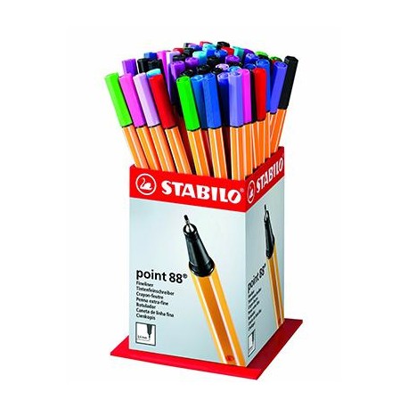STABILO point 88 - fineliner 0,4 mm ESPOSITORE COL. ASS.60pz