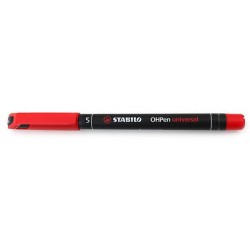 STABILO OHPen universal perma - 0,4mm SUPER FINE ROSSO 10pz