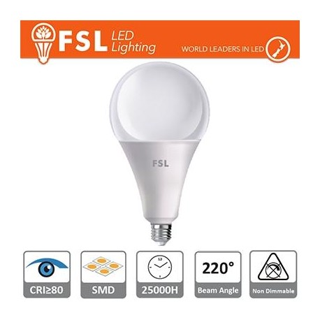 A120 - 24W 6500K 2100LM 220º 120x220mm CRI80 E27 25.000H